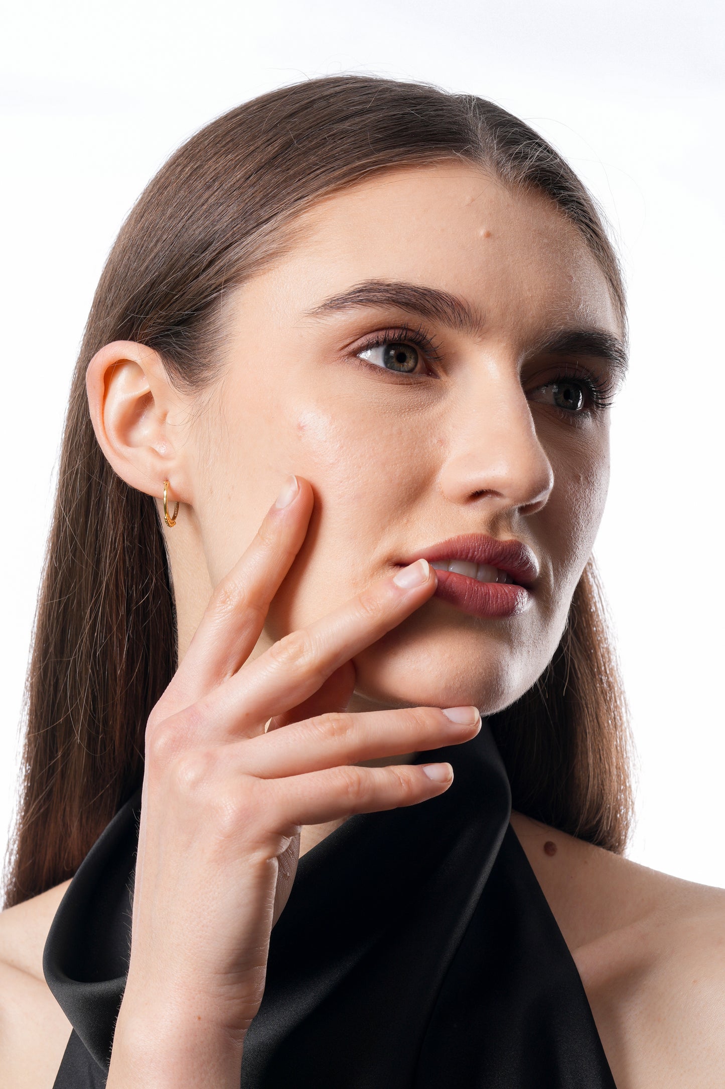 Flambeur B.I.S Hallmarked 18 KT Gold Hoop Earring