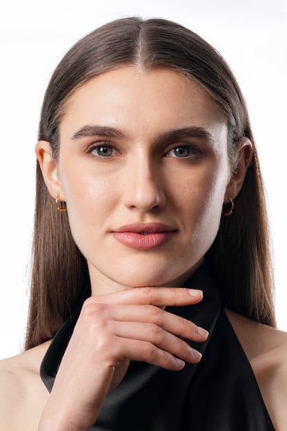 Flambeur B.I.S Hallmarked 18 KT Gold Hoop Earring