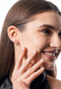 Flambeur B.I.S Hallmarked 18 KT CZ Gold Hoop Earring