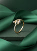 14kt Gold Geometric Interlocking Diamond Ring | Genuine Diamond Statement Ring