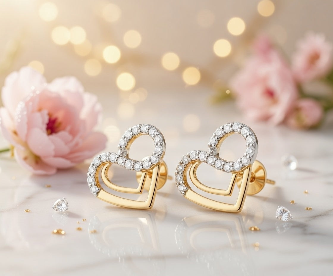 Flambeur B.I.S 14 Kt Hallmark Diamond Earring