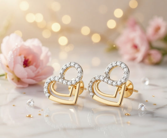Flambeur B.I.S 14 Kt Hallmark Diamond Earring
