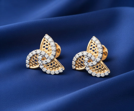 Flambeur B.I.S 14 Kt Hallmark Diamond Earring