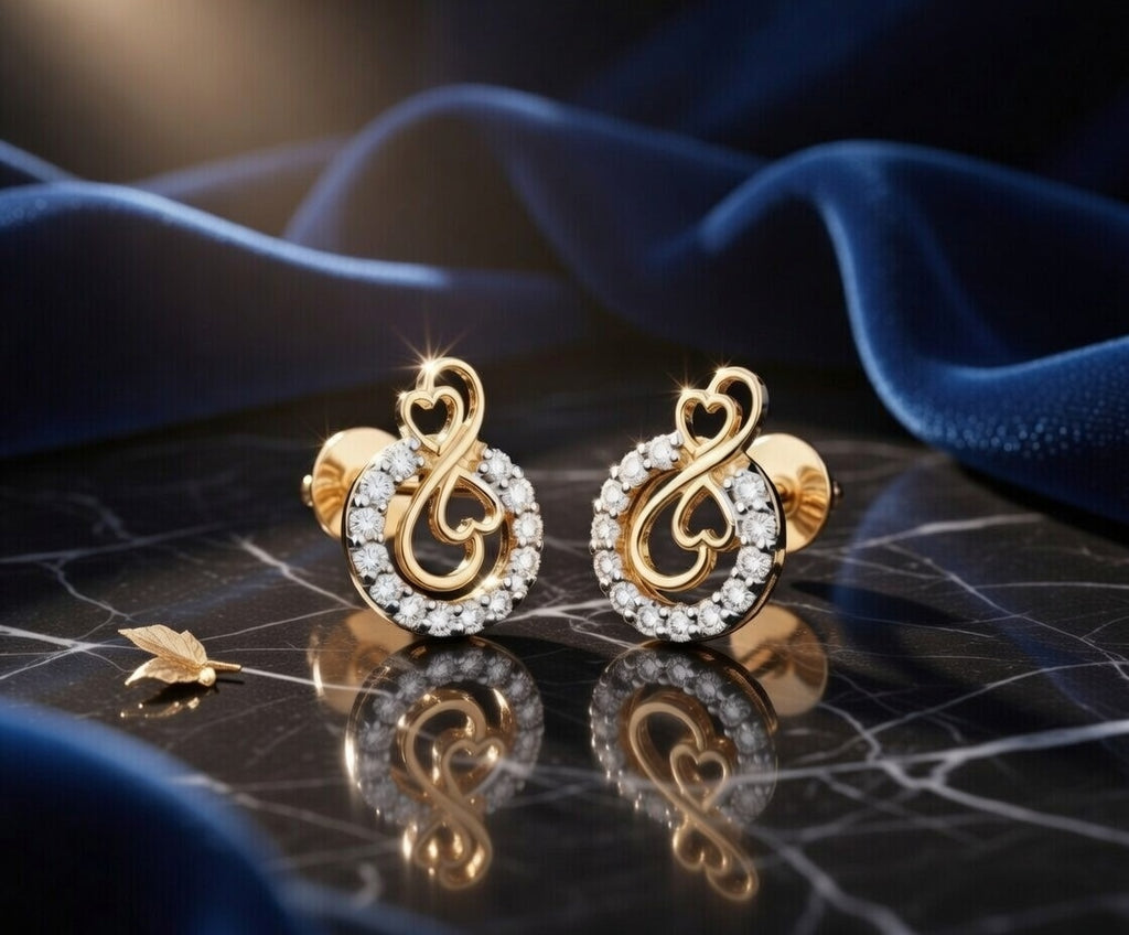 Flambeur B.I.S 14 Kt Hallmark Diamond Earring