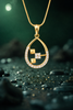 Flambeur B.I.S Hallmarked 18 KT CZ Gold Pendent Set