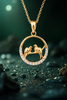 Flambeur B.I.S Hallmarked 18 KT CZ Gold Pendent Set
