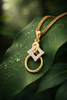 Flambeur B.I.S Hallmarked 18 KT CZ Gold Pendent Set