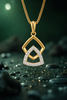 Flambeur B.I.S Hallmarked 18 KT CZ Gold Pendent Set