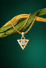 Flambeur B.I.S Hallmarked 18 KT CZ Gold Pendent Set
