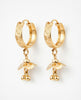 Flambeur B.I.S Hallmarked 18 KT Gold Hoop Earring
