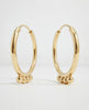 Flambeur B.I.S Hallmarked 18 KT Gold Hoop Earring