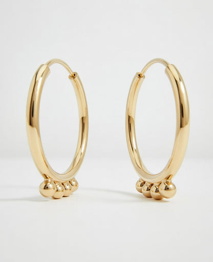 Flambeur B.I.S Hallmarked 18 KT Gold Hoop Earring