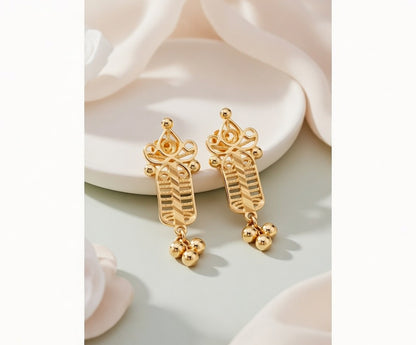 Flambeur B.I.S 18 Kt Hallmark Plain Tops Earring