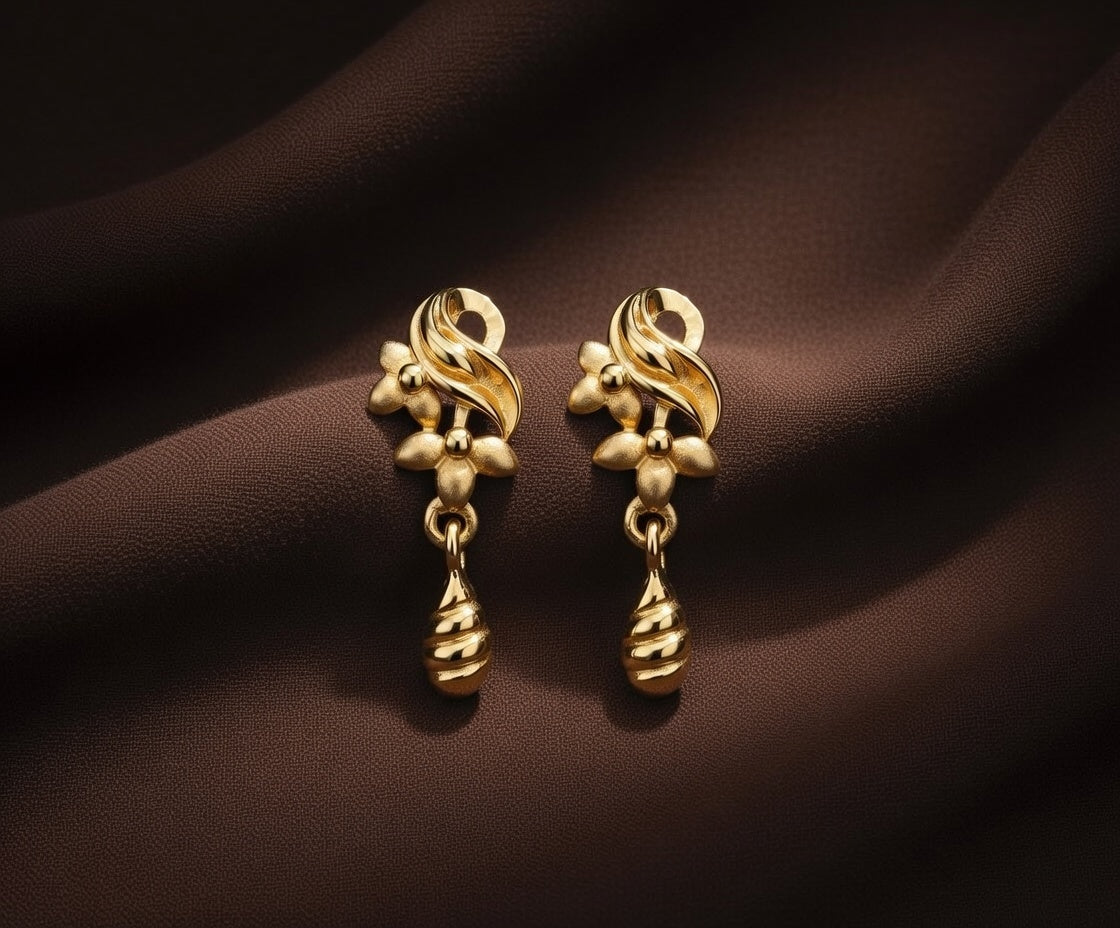 Flambeur B.I.S 18 Kt Hallmark Plain Tops Earring