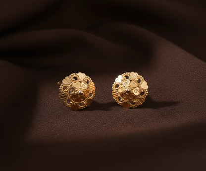 Flambeur B.I.S 18 Kt Hallmark Plain Tops Earring