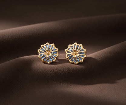 Flambeur B.I.S 18 Kt Hallmark Plain Tops Earring