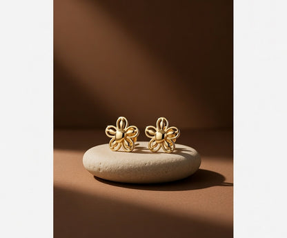 Flambeur B.I.S 18 Kt Hallmark Plain Tops Earring