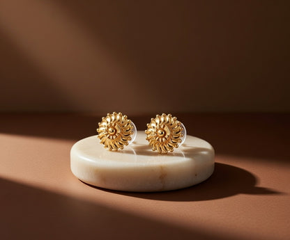 Flambeur B.I.S 18 Kt Hallmark Plain Tops Earring