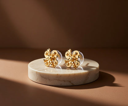 Flambeur B.I.S 18 Kt Hallmark Plain Tops Earring