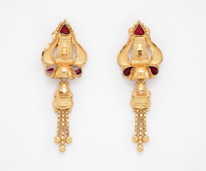 Flambeur B.I.S 18 Kt Hallmark Plain Tops Earring