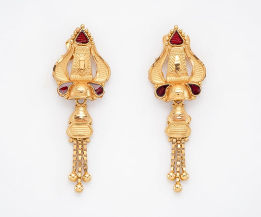 Flambeur B.I.S 18 Kt Hallmark Plain Tops Earring