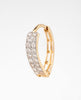 Flambeur B.I.S Hallmarked 18 KT CZ Gold Hoop Earring