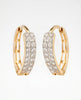 Flambeur B.I.S Hallmarked 18 KT CZ Gold Hoop Earring