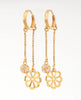 Flambeur B.I.S Hallmarked 18 KT CZ Gold Hoop Earring