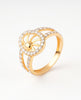 18K Gold Plated Celestial Wheel CZ Ring | High-Purity Sun Motif Statement Ring