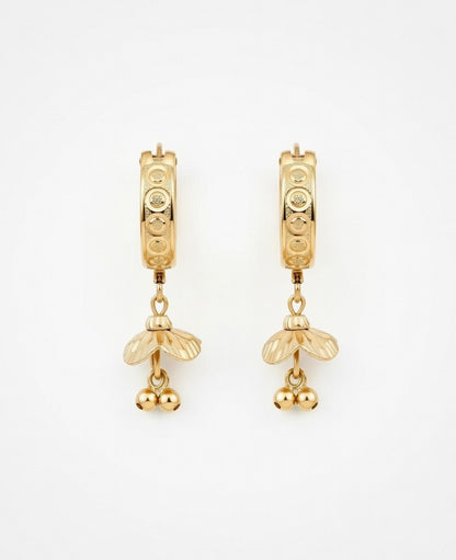 Flambeur B.I.S Hallmarked 18 KT Gold Hoop Earring