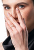 14kt Gold Infinity Wave Diamond Ring | Genuine Diamond Two-Tone Swirl Ring