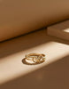22K Gold Plated Plain Heart Ring | High-Purity Twisted Rope Band Statement Ring
