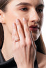 Flambeur B.I.S Hallmarked 14 Kt Diamond Studded Gold Ring