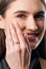 18K Gold Plated Heart CZ Twisted Ring | Cubic Zirconia Infinity Statement Ring