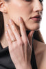 14kt Gold Triple Cluster Diamond Ring | Genuine Diamond Infinity Swirl Statement Ring