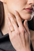 14kt Gold Twisted Crossover Diamond Ring | Genuine Diamond Infinity Knot Statement Ring