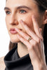 18K Gold Plated Interlocking Loop CZ Ring | Cubic Zirconia Designer Inspired Statement Ring