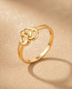 22K Gold Plated Plain Om Ring | High-Purity Spiritual Statement Ring