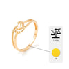 22K Gold Plated Plain Heart Ring | High-Purity Twisted Rope Band Statement Ring