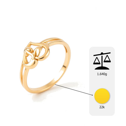 22K Gold Plated Plain Om Ring | High-Purity Spiritual Statement Ring