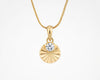 Flambeur B.I.S Hallmarked 18 KT CZ Gold Pendent Set