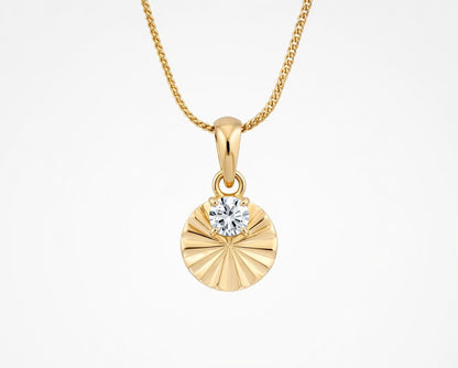 Flambeur B.I.S Hallmarked 18 KT CZ Gold Pendent Set
