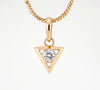 Flambeur B.I.S Hallmarked 18 KT CZ Gold Pendent Set