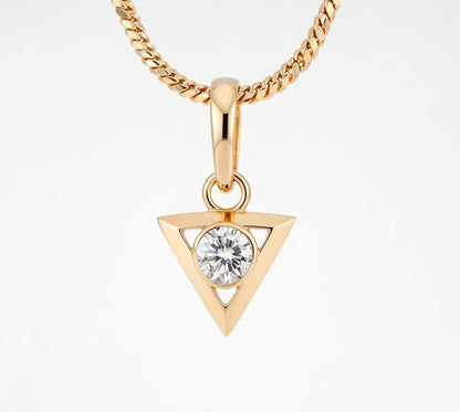 Flambeur B.I.S Hallmarked 18 KT CZ Gold Pendent Set