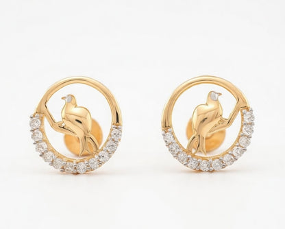 Flambeur B.I.S Hallmarked 18 KT CZ Gold Pendent Set
