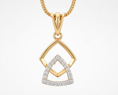 Flambeur B.I.S Hallmarked 18 KT CZ Gold Pendent Set