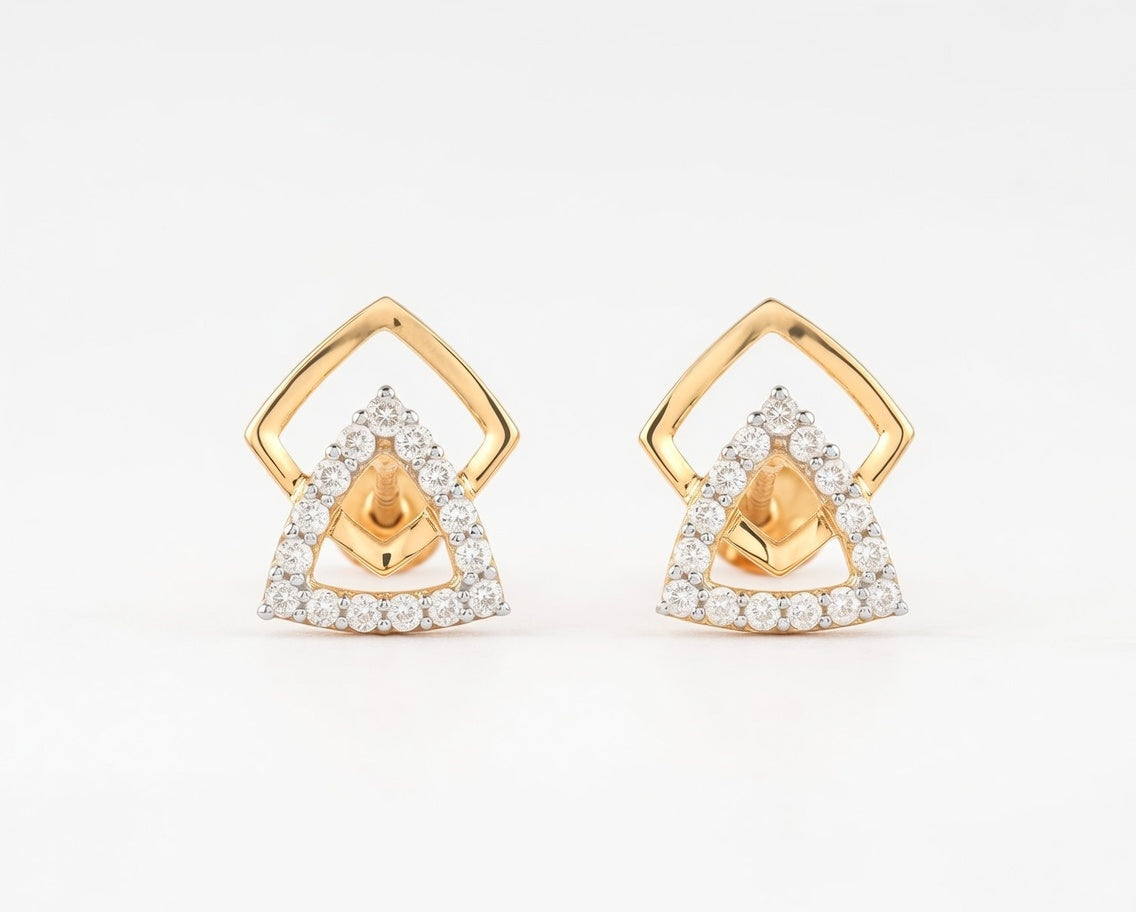 Flambeur B.I.S Hallmarked 18 KT CZ Gold Pendent Set