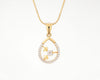 Flambeur B.I.S Hallmarked 18 KT CZ Gold Pendent Set