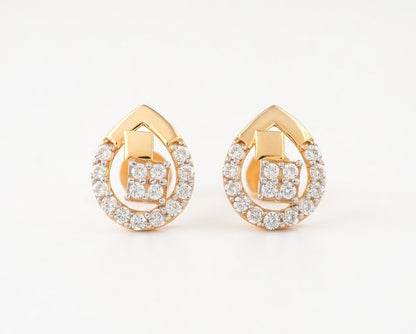 Flambeur B.I.S Hallmarked 18 KT CZ Gold Pendent Set