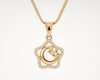 Flambeur B.I.S Hallmarked 18 KT CZ Gold Pendent Set
